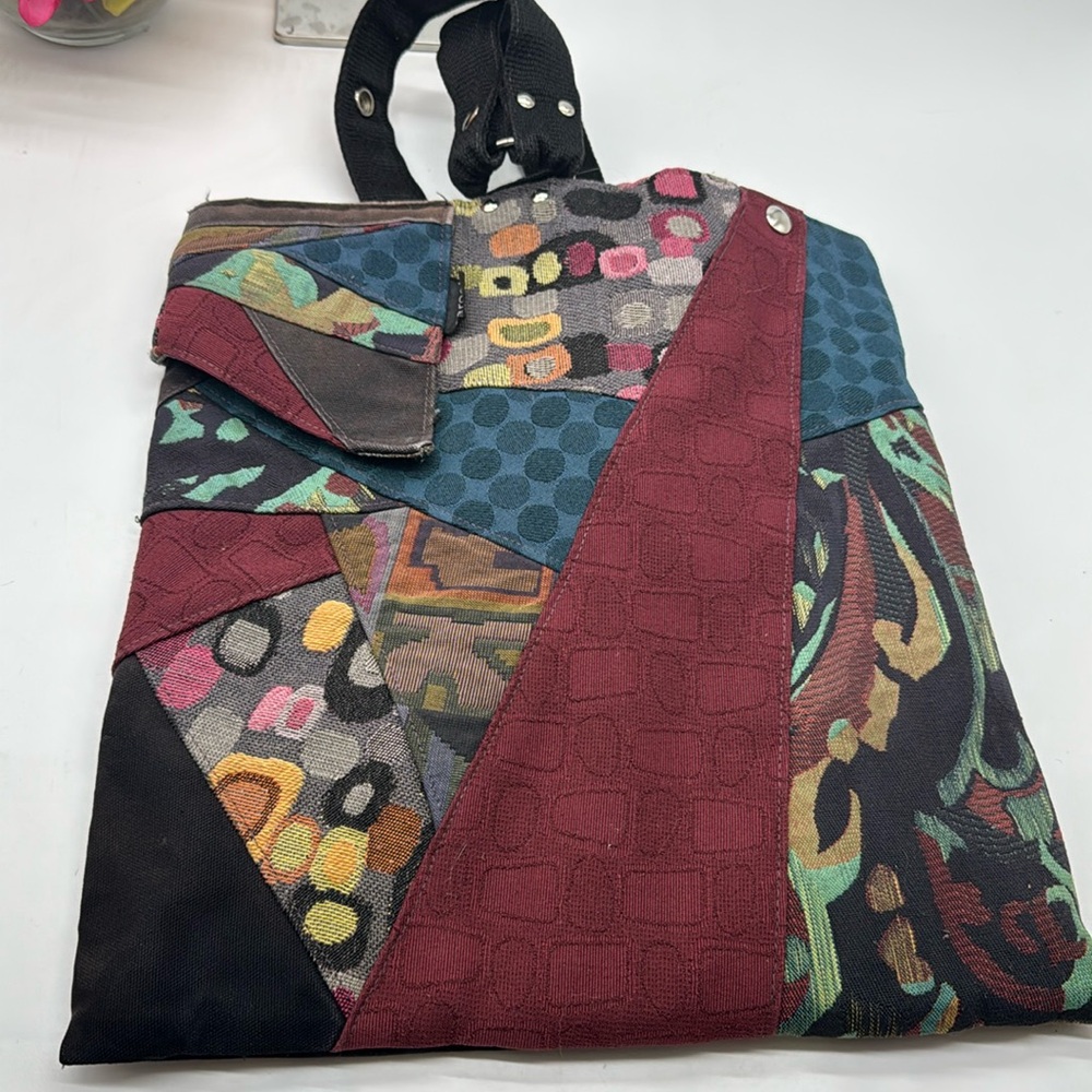 Carogi Carson Rogers Multi Color Patchwork Backpa… - image 1